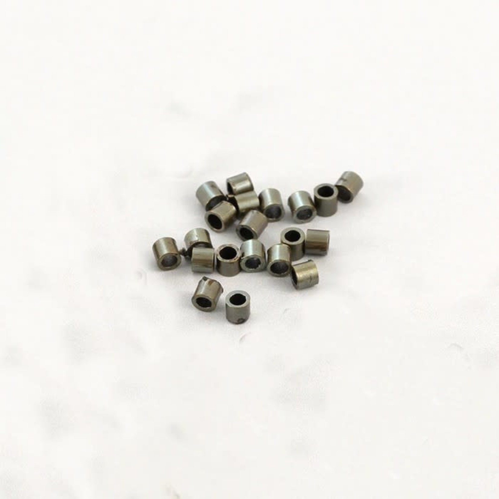 Silver Plated Crimp Beads, 2x2mm, 100 Pieces 