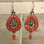 Bead Inspirations Filigree Crystal Coral Earrings - Ready to Wear