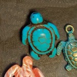 Turquoise Magnesite Turtle Bead
