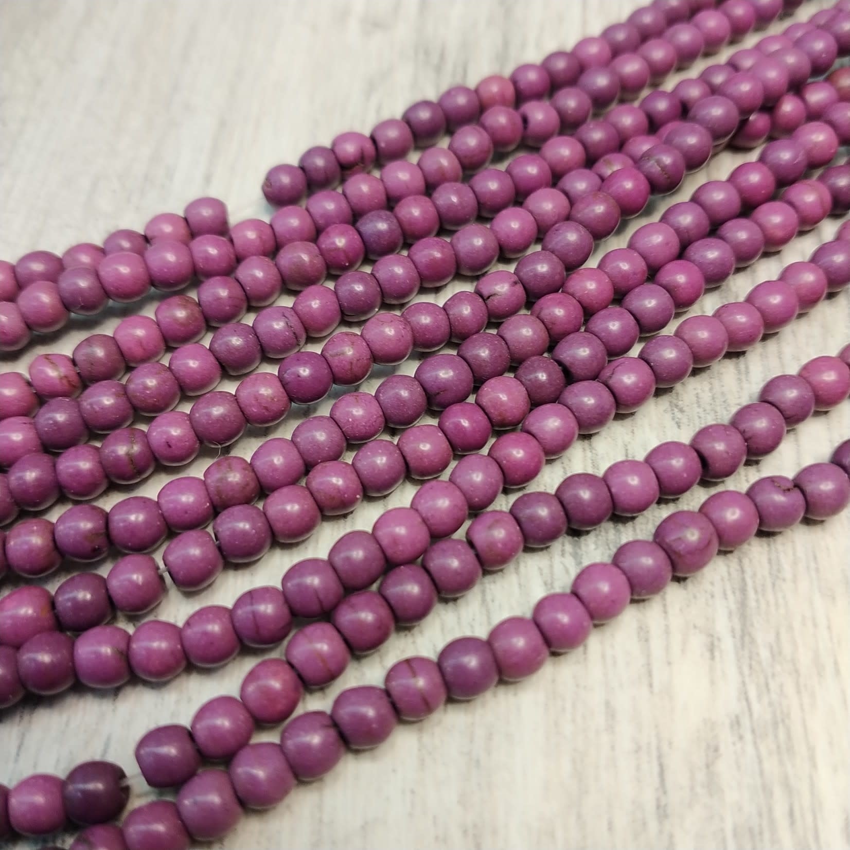 Mauve 4mm Round Bead Strand