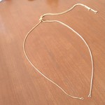 Gold Slider Necklace Finding