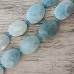 Aquamarine  17x13mm Faceted Oval Strand