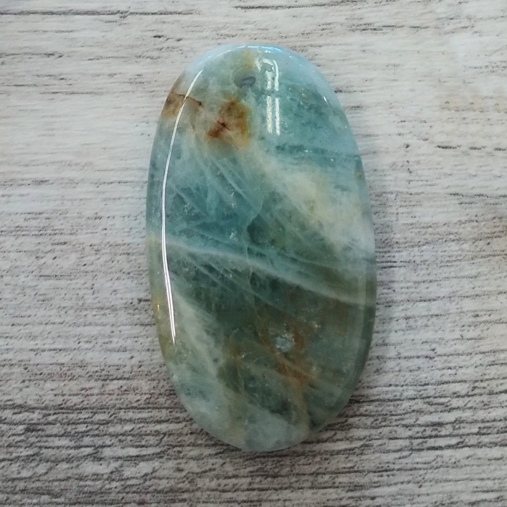 Aquamarine Large Oval Pendant