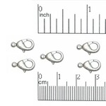 Lobster Clasp 12x7mm Nickel-Free Antique Silver Plated -  5 pieces