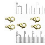 Lobster Clasp 12x7mm Nickel-Free Gold Plated - 5 pieces