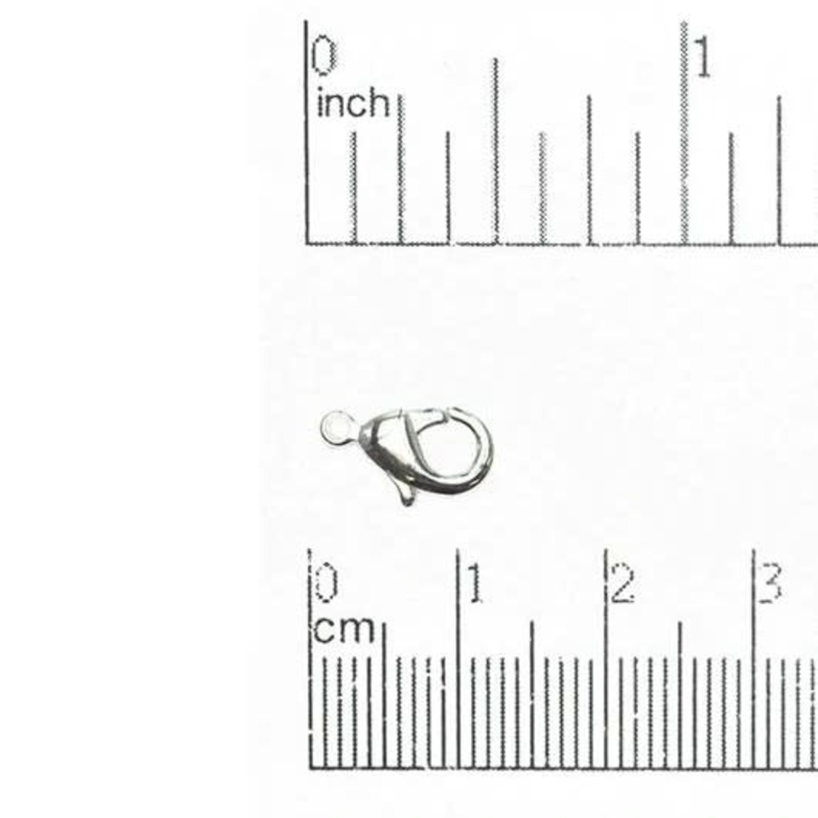 Lobster Clasp 12x7mm Nickel-Free Silver Plated - 20 pieces