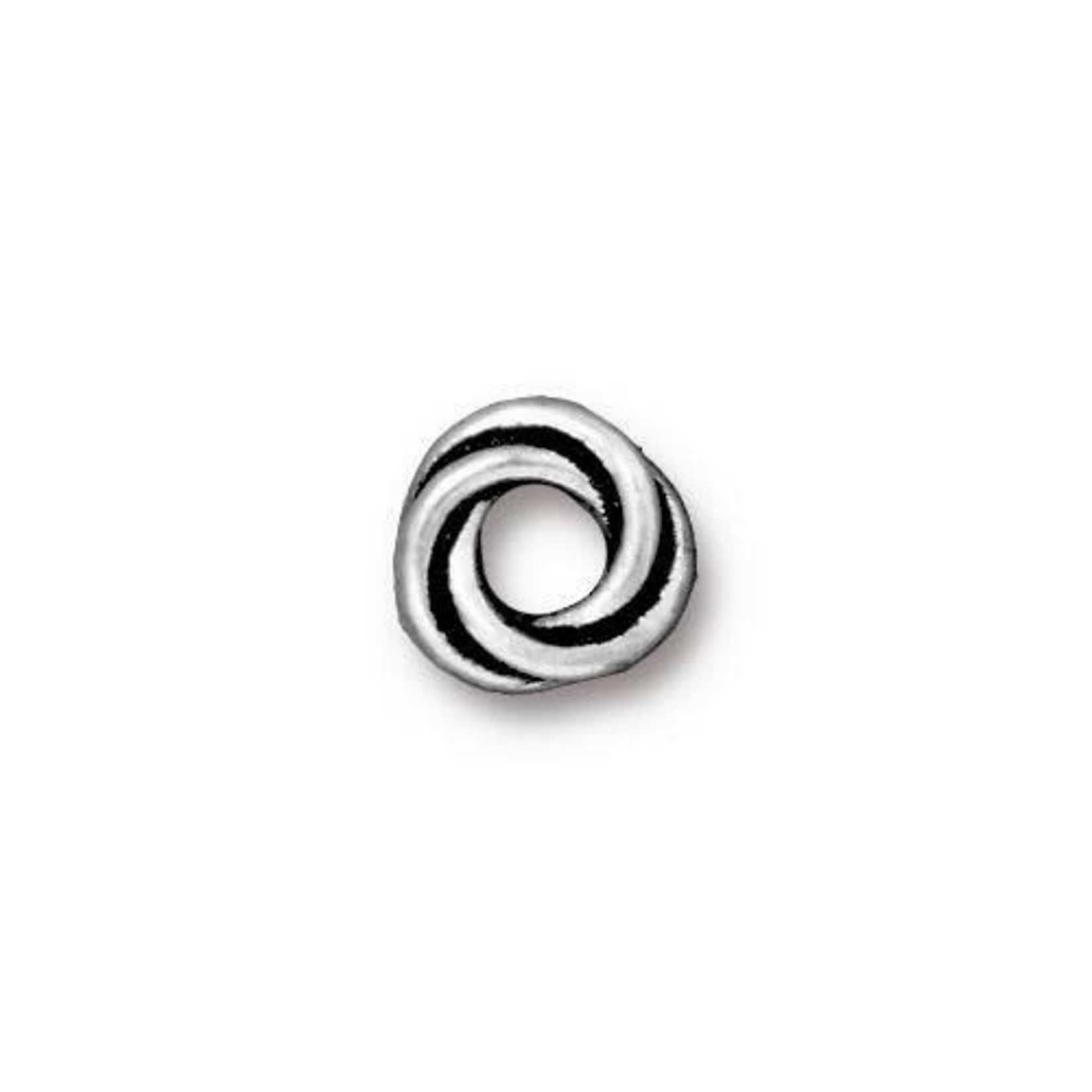TierraCast Tierracast Antique Silver Plated 8mm Twisted Spacer