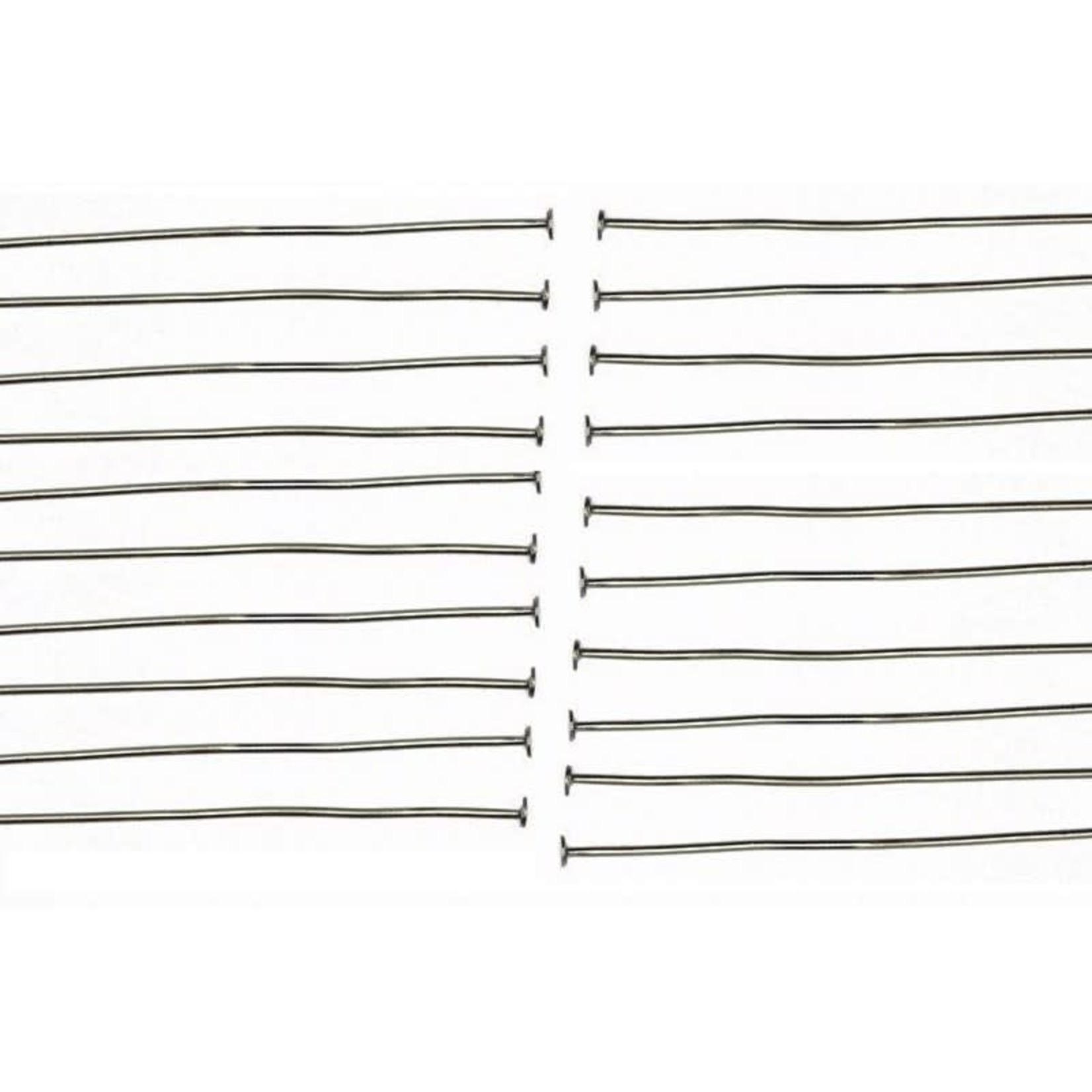 Gunmetal Plated Headpin  2" Nickel-Free - 20 pieces