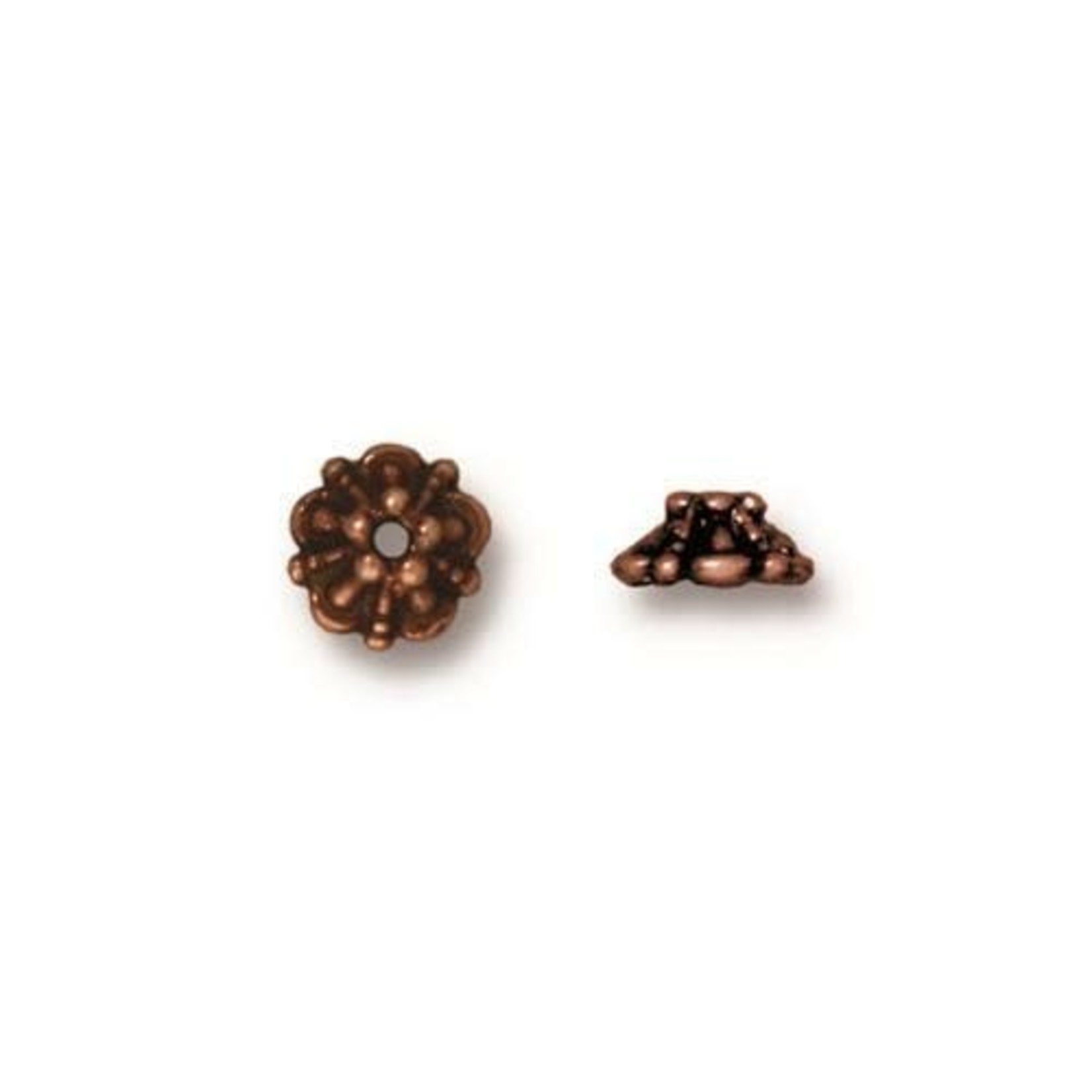 TierraCast Tiffany Bead Cap Antique Copper Plated