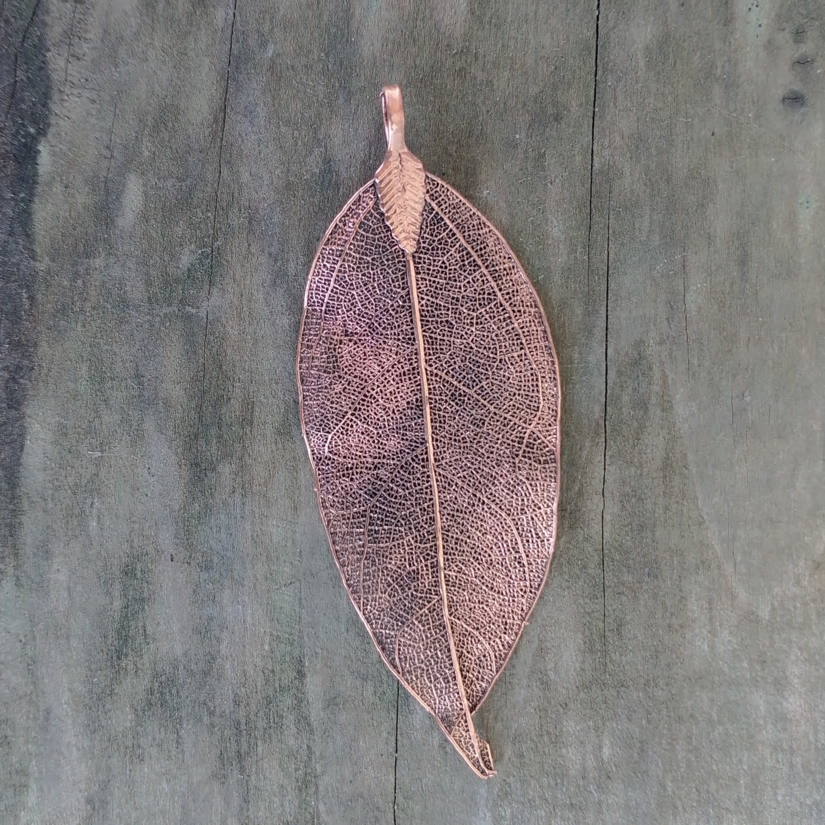 Metal Leaf Pendant - Copper
