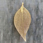 Metal Leaf Pendant - Gold