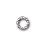 TierraCast Tierracast White Bronze Plated Hammertone 8.6mm ring