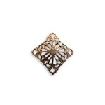 Vintaj Vintaj Brass Square Dapped Filigree