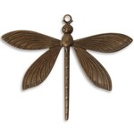 Vintaj Vintaj Brass 51x63mm Sleepy Dragonfly Pendant
