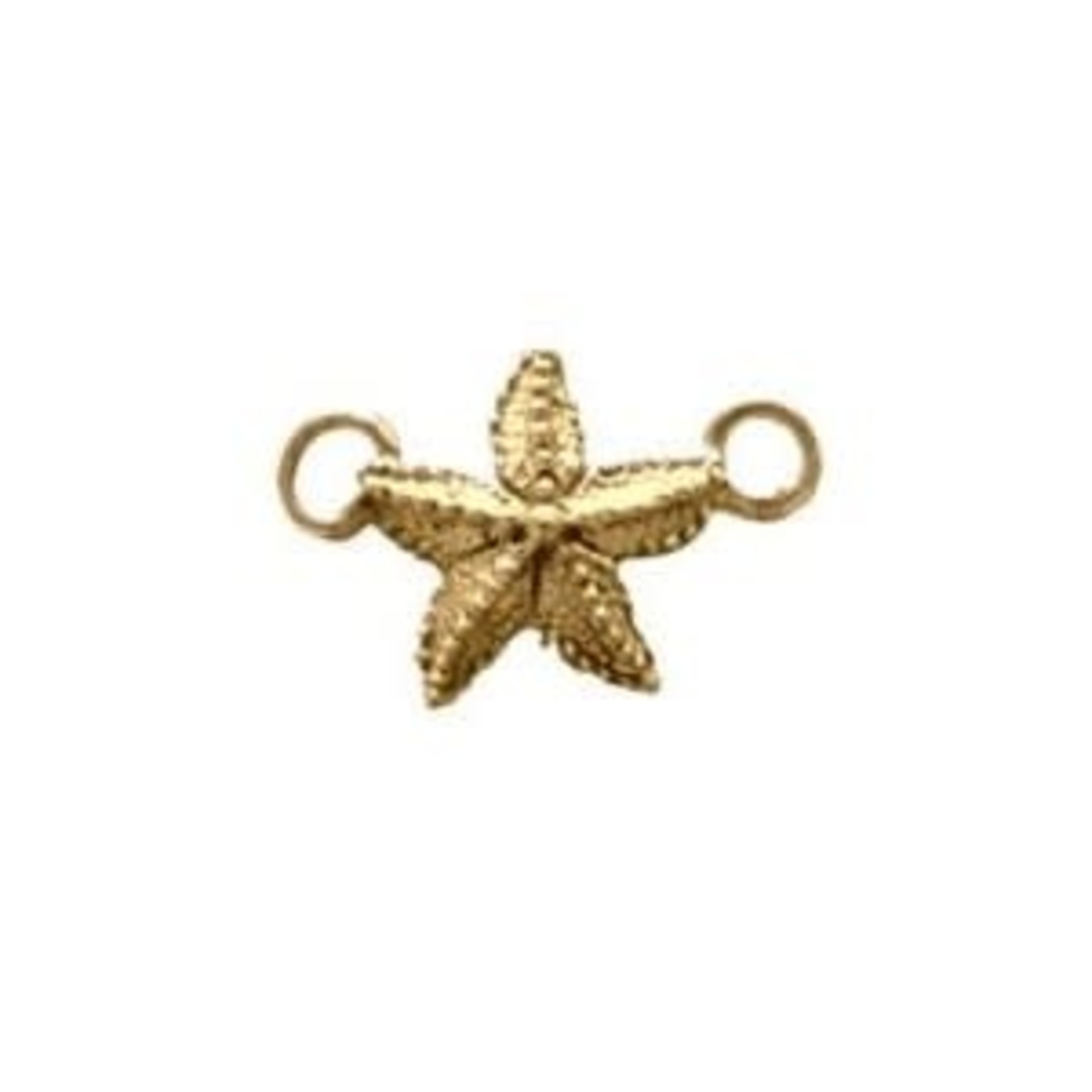 Gold Plated Starfish 2 Hole Connector