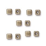 TierraCast Oxidized Brass Plated 4mm  Cube Bead - 10 Pieces