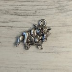 Reclining Pig Pewter Charm