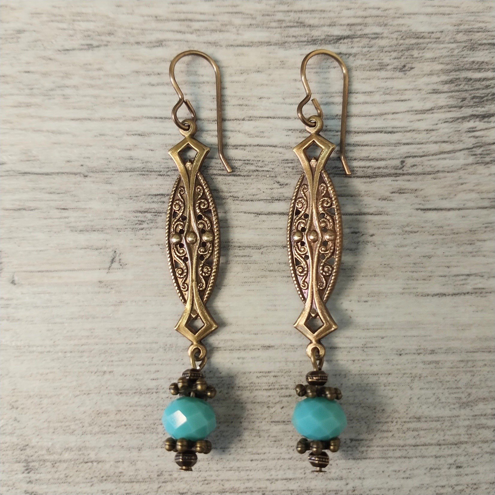 Etrusque Earrings (Turquoise Glass) - Ready to Wear