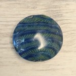 Russian Seas Lampwork Glass Coin Bead 28mm