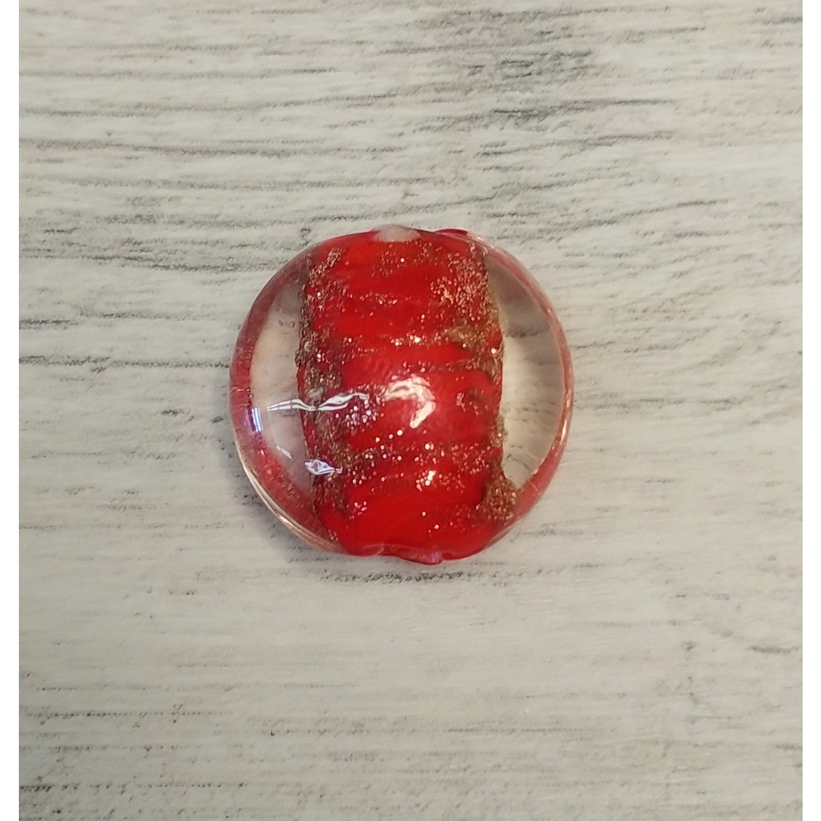 Mars Lampwork Lentil Glass