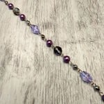 Czech Glass Beaded Chain Purple - 1 foot