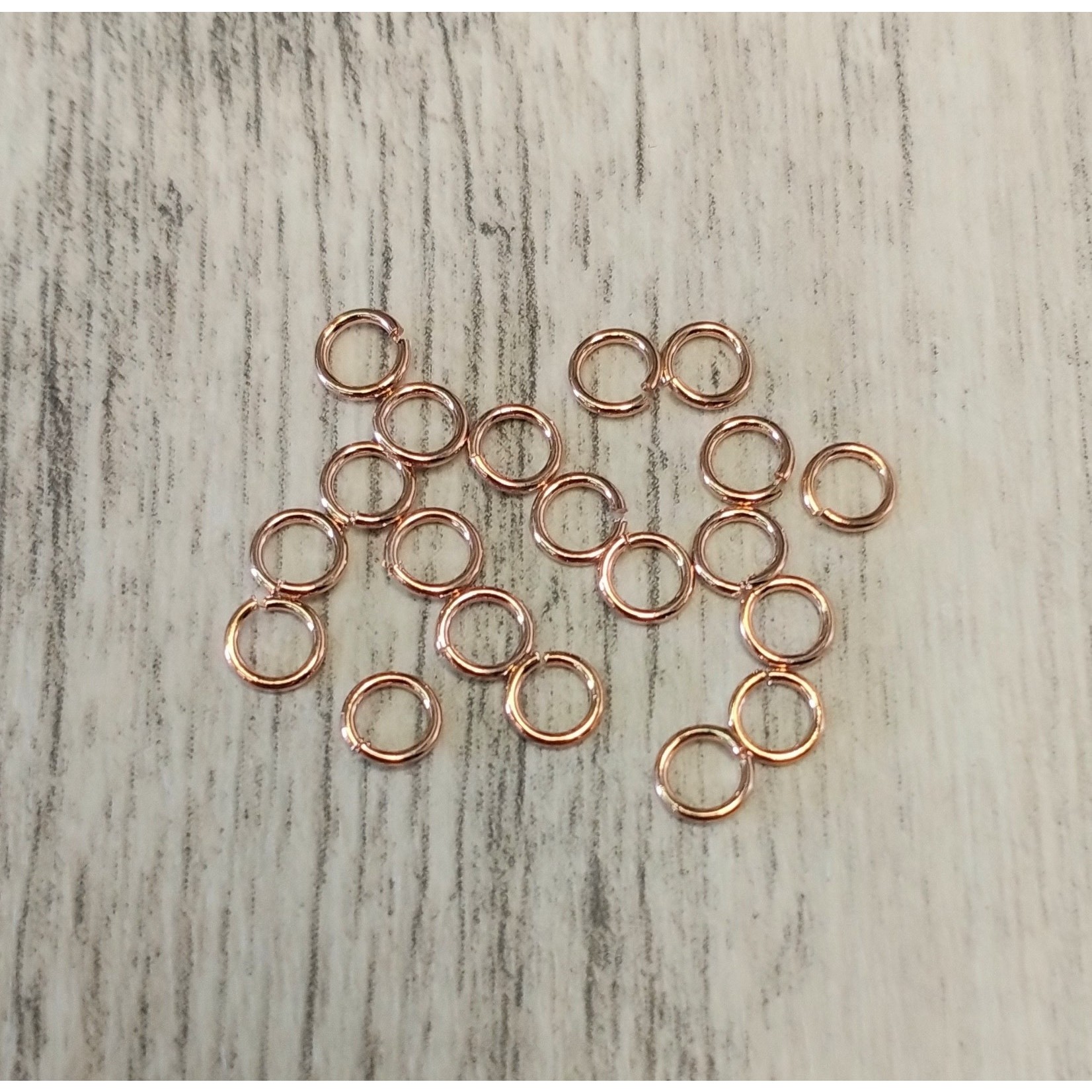 Rose Gold Plated Jump Ring  4mm Nickel-Free - 20 pieces