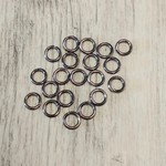 Gun Metal Plated Jump Ring  6mm Nickel-Free - 20 pieces