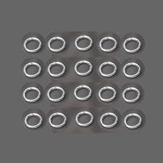 Sterling Silver 4x5mm Oval Jump Rings - 20 Pieces