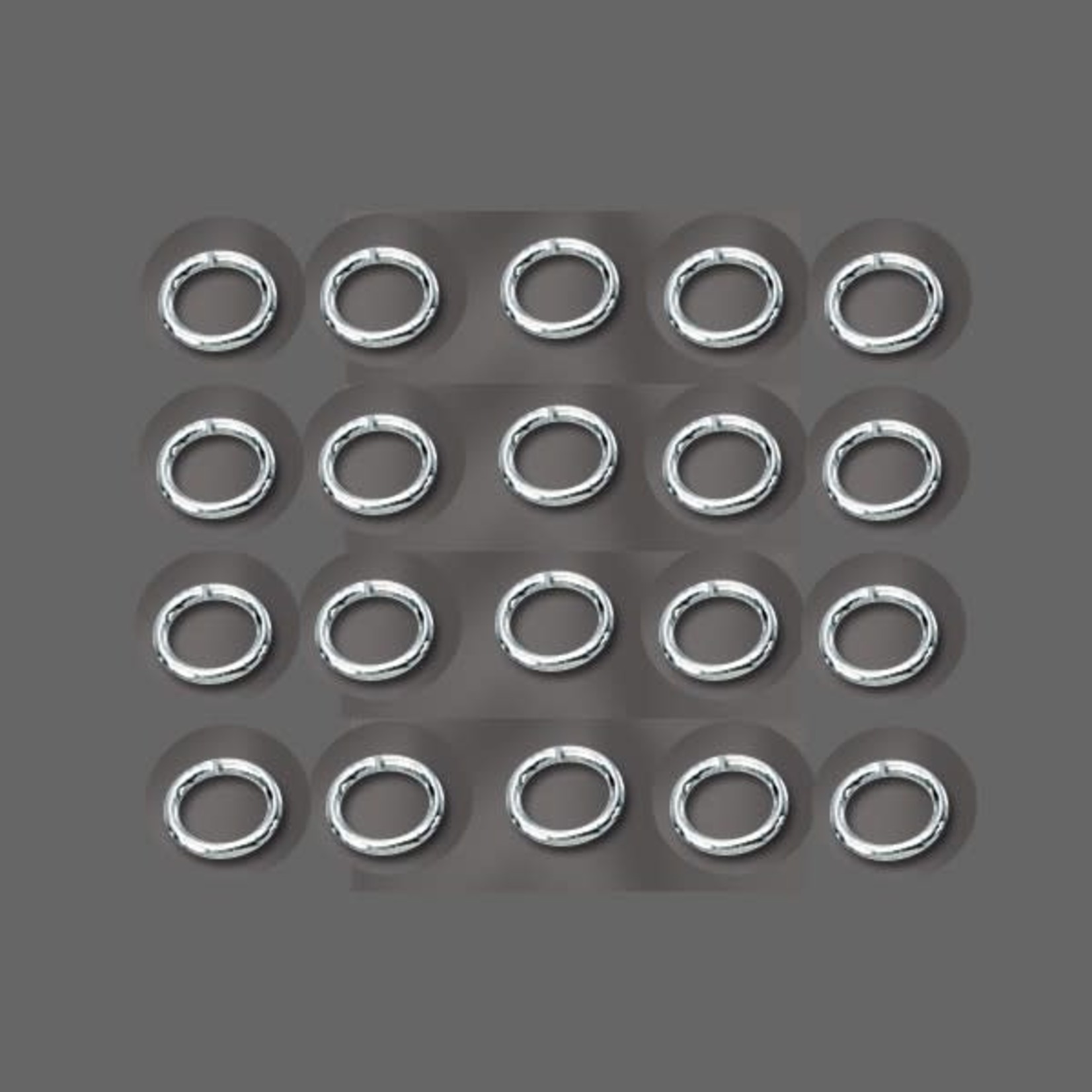 Sterling Silver 4x5mm Oval Jump Rings - 20 Pieces