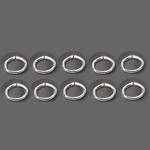 Sterling Silver 5x7 Oval Jump Ring - 10 Pieces