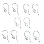 Sterling Silver Earwire with Ball - 10 Pieces