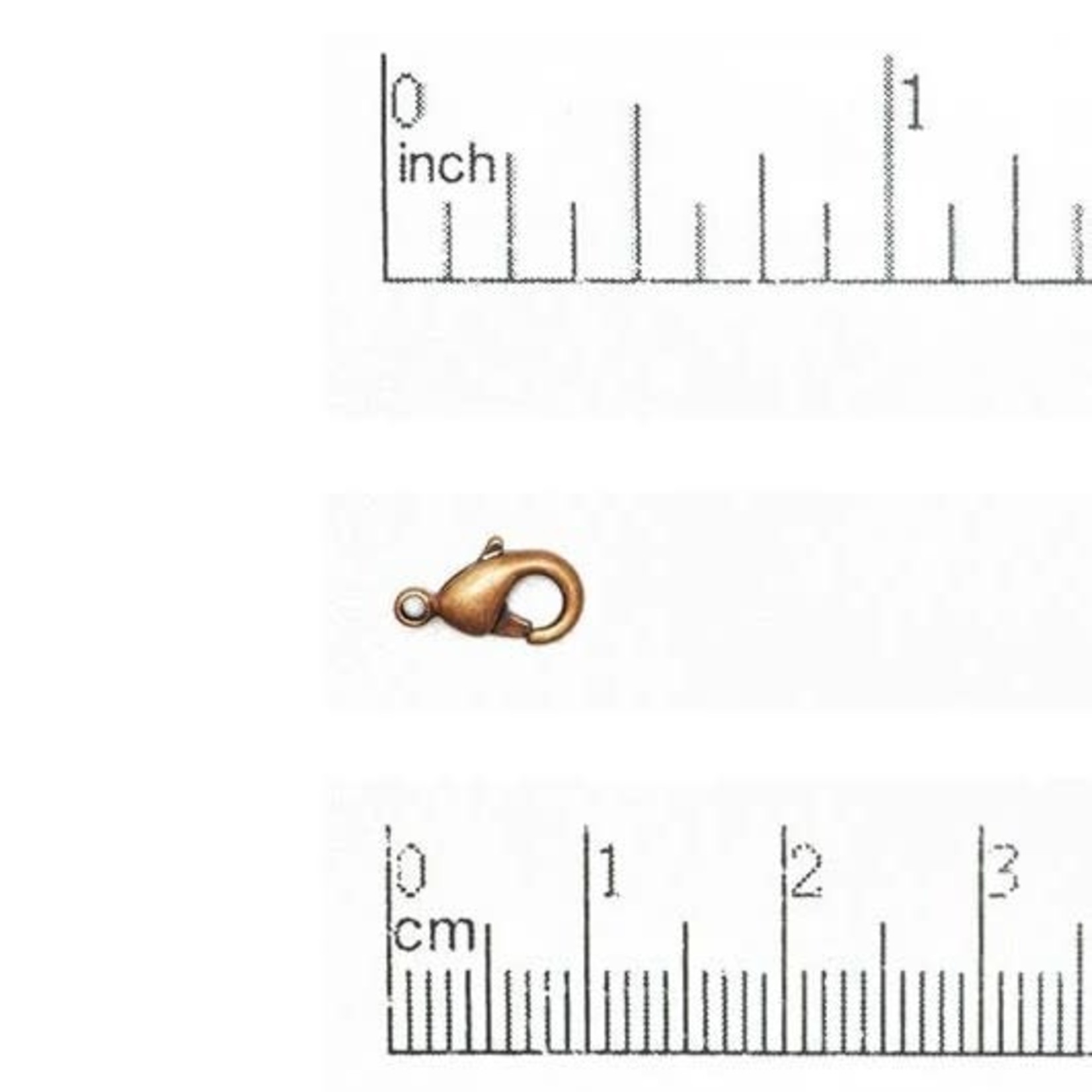 Antique Copper Plated Lobster Clasp  9x5mm Nickel-Free - 5 pieces