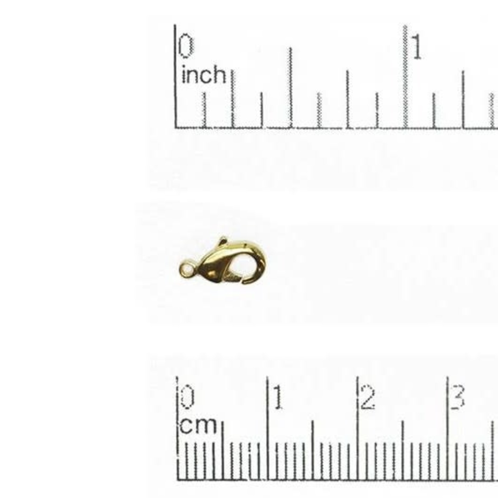 Gold Plated Lobster Clasp  9x5mm Nickel-Free - 5 pieces