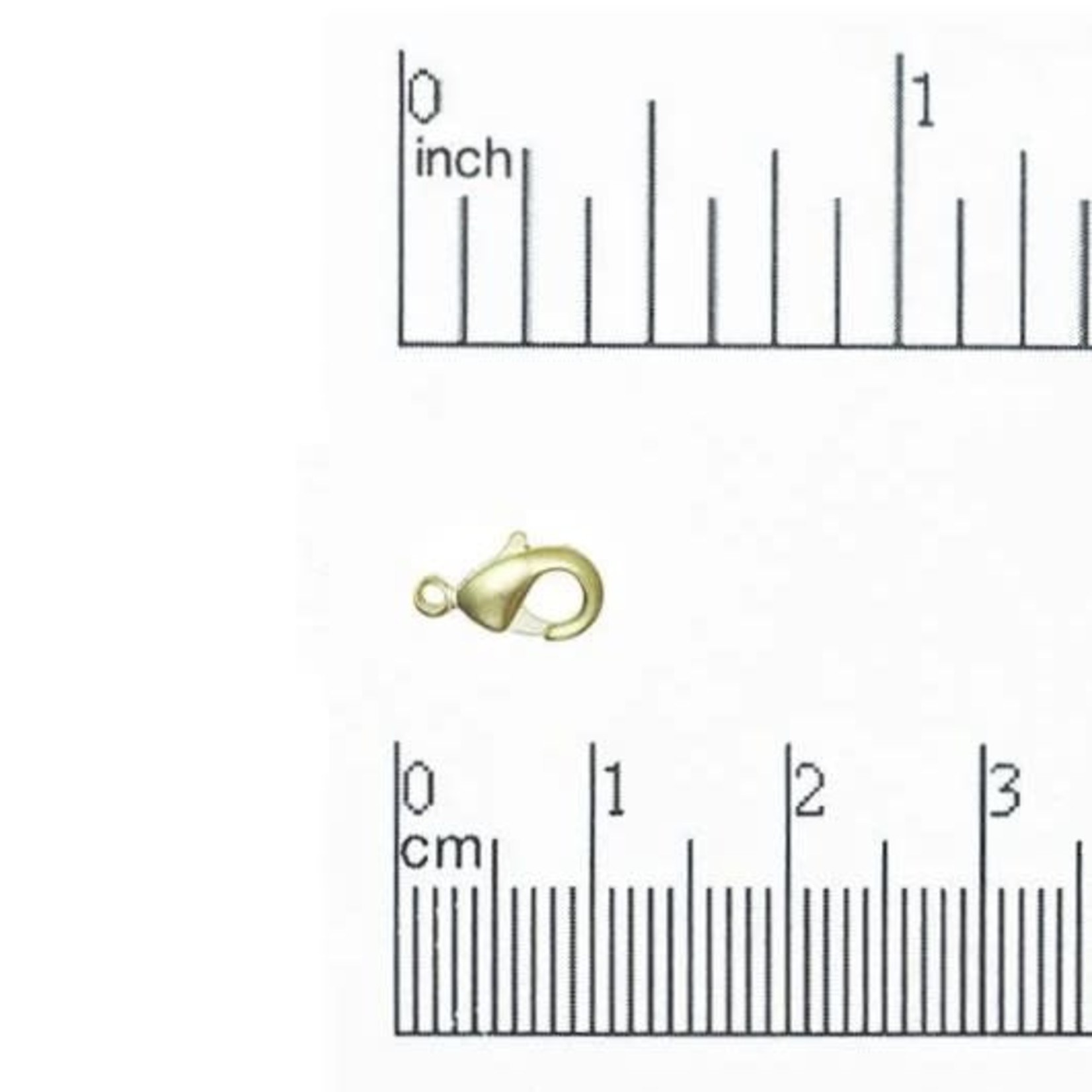 Satin Gold Plated Lobster Clasp  9x5mm Nickel-Free - 20 pieces