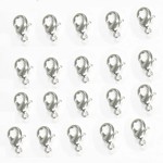 Lobster Clasp 12x7mm Nickel-Free Silver Plated - 20 pieces
