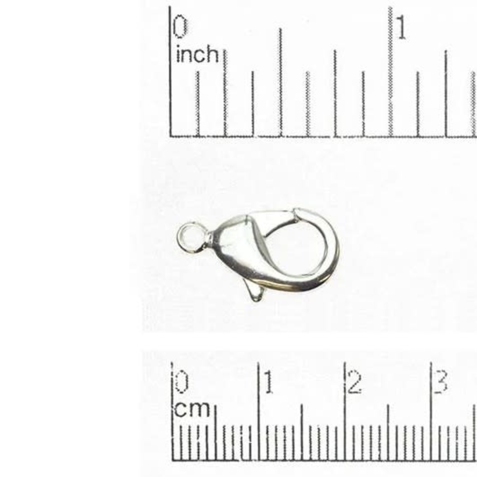 Lobster Clasp 19x10mm Nickel-Free Silver Plated - Single
