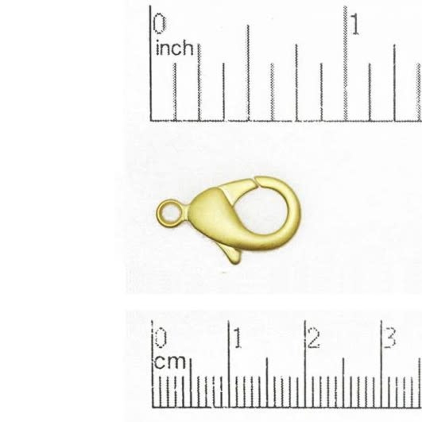 Satin Gold Plated Lobster Clasp 19x10mm Nickel-Free