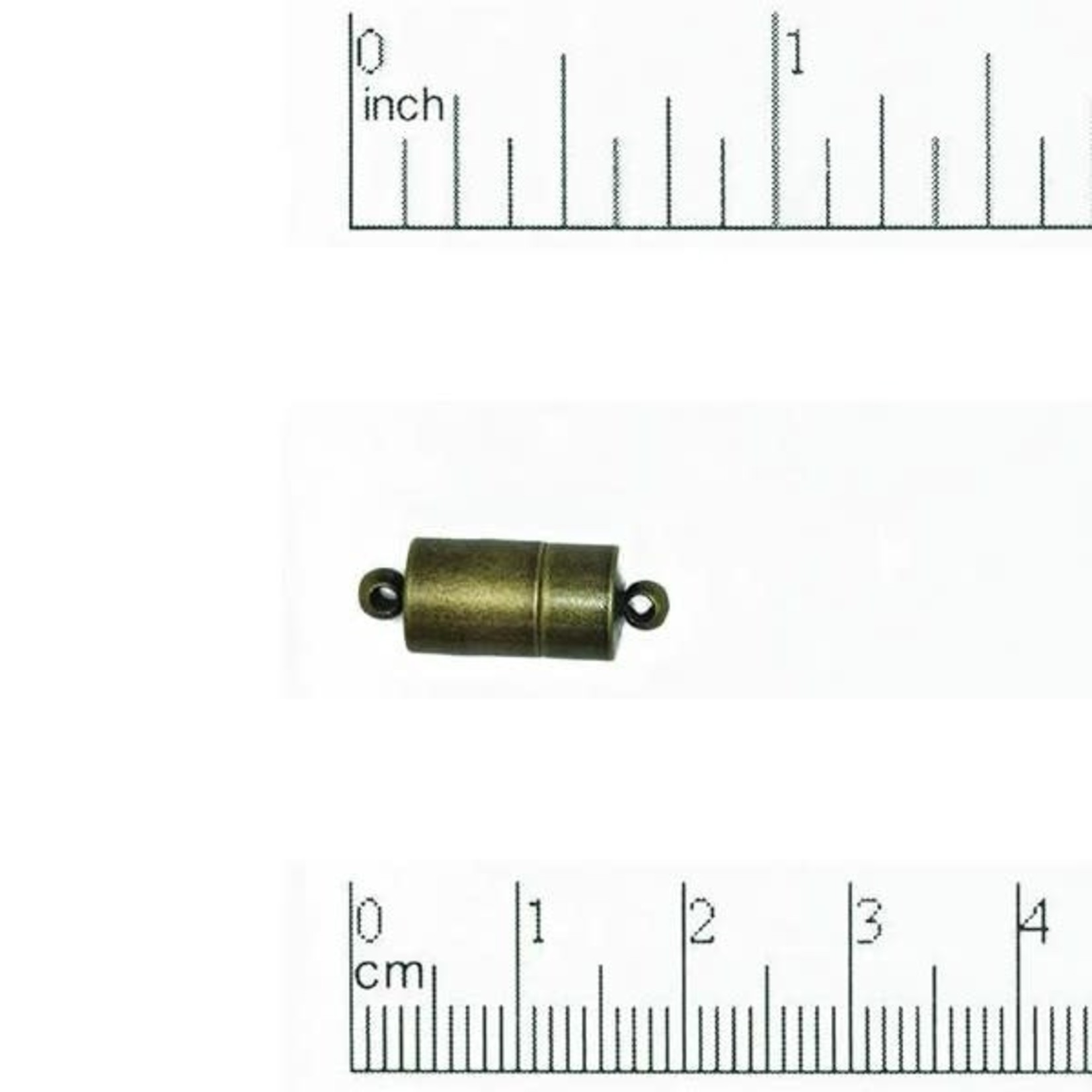 Magnetic Barrel Clasp 17x7mm Nickel-Free Antique Brass Plated