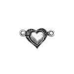 Heart Magnetic Clasp Antique Silver Nickel-Free Plated
