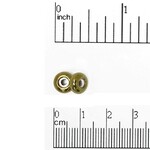 String-On Clasp 2mm Hole Round 8x5mm Nickel-Free Gold Plated