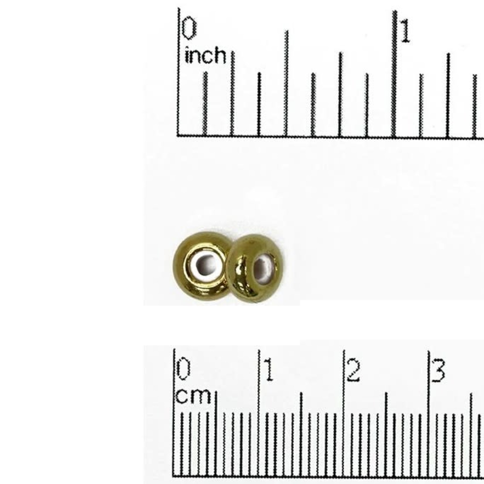String-On Clasp 2mm Hole Round 8x5mm Nickel-Free Gold Plated