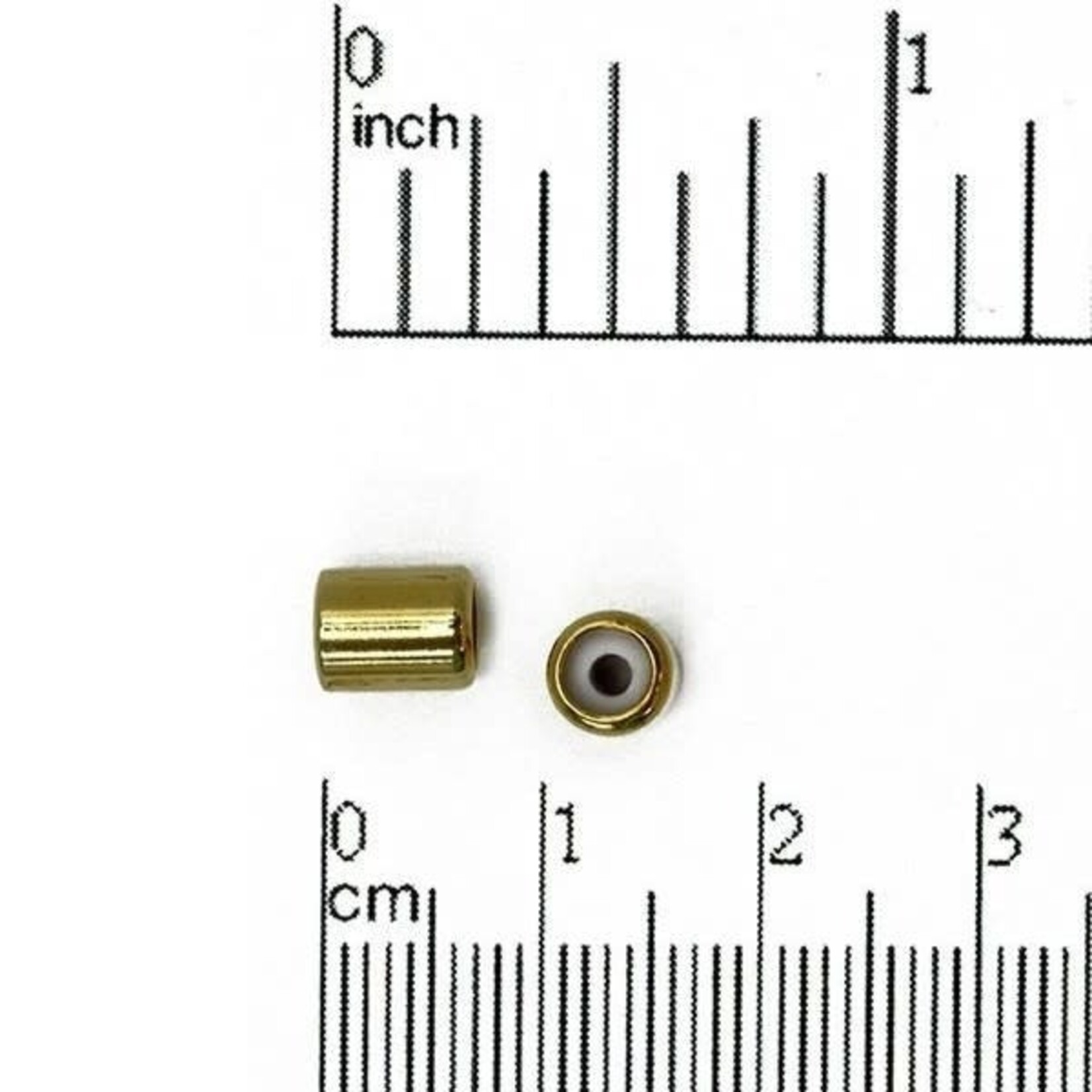 String-On Clasp 2mm Hole 5.5x7mm Nickel-Free Gold Plated