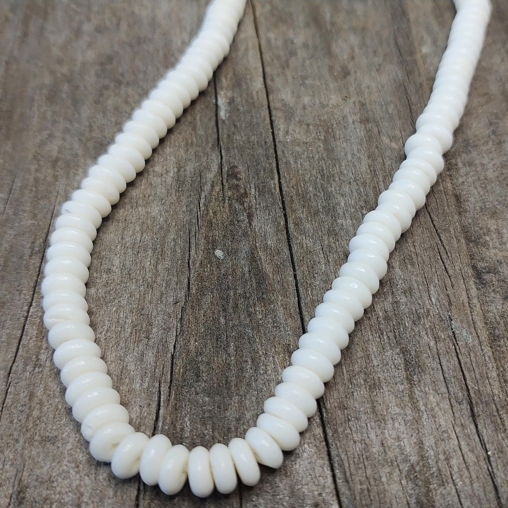 Bone Heishi Undyed Bead Strand