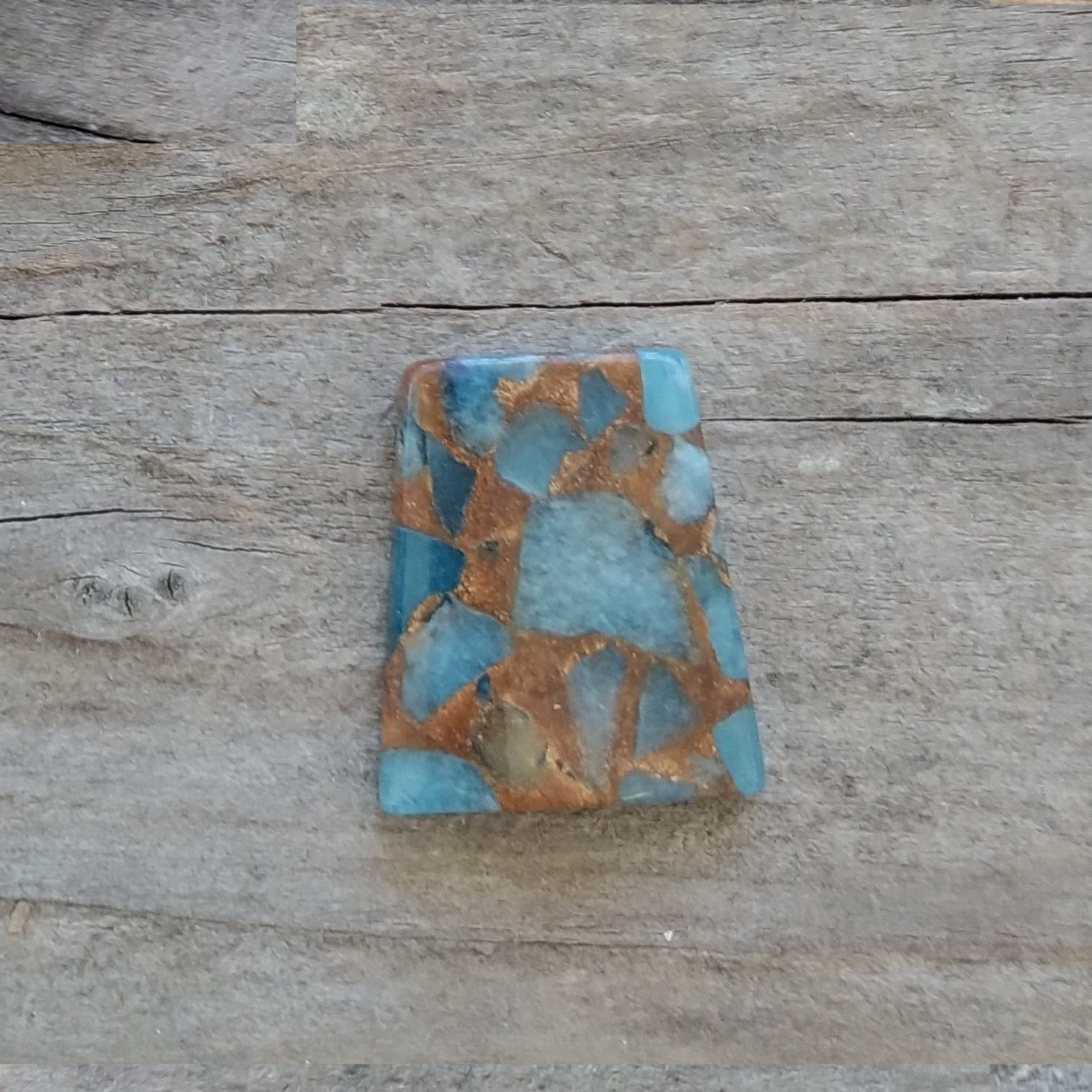 Golden Ocean Quartz Trapezoid Focal Bead