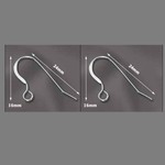 Sterling Silver Stamped Plain Earwire - Pair