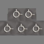 Sterling Silver Spring Ring 7mm - 5 Pieces