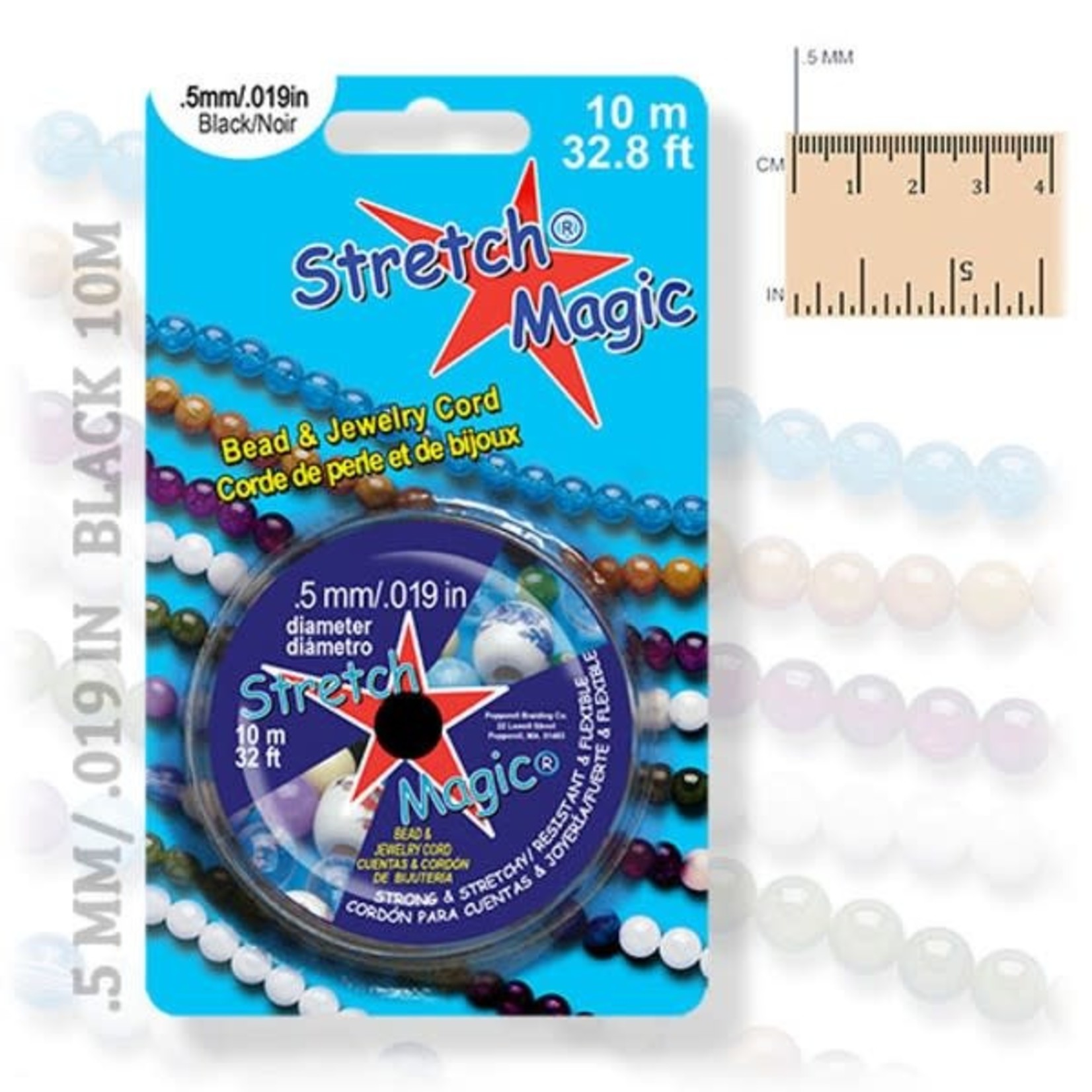 Stretch Magic Bead & Jewelry Cord .5mm Black 10M