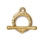 TierraCast Tierracast Gold Plated Craftsman Toggle Clasp Set