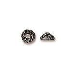 TierraCast Ivy Bead Cap - Antique Silver Plated