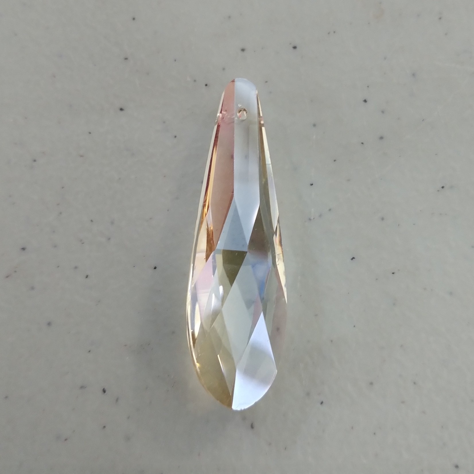 Crystal Drop Small 50x15mm Champagne